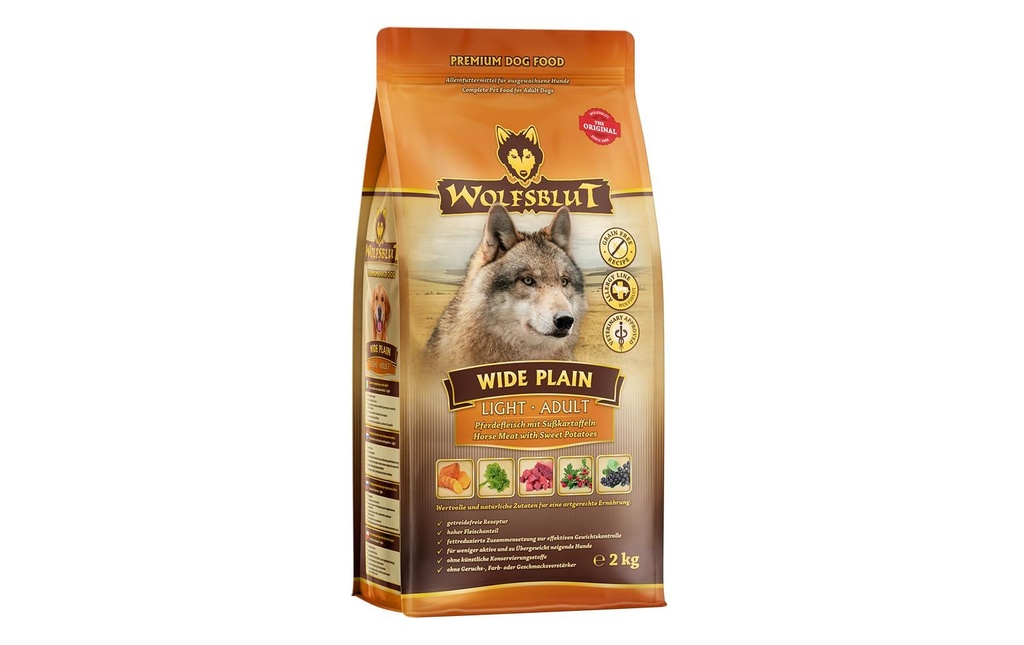 Wolfsblut Alimentation sèche Dog Adult Light Wide Plain, 2 kg