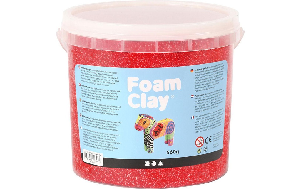 Creativ Company Matière à modeler Foam Clay Rouge 560g