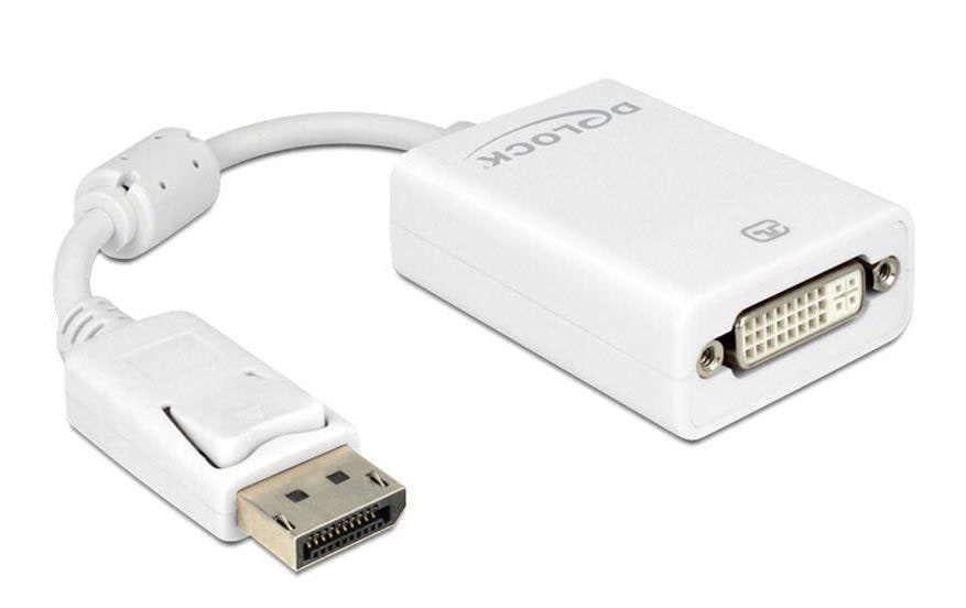 Delock Adaptateur Displayport - DVI-I Blanc