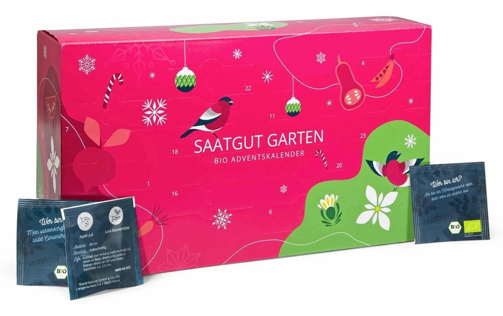 XMAS Calendrier de l'avent pour les semences de jardin 24 pièces