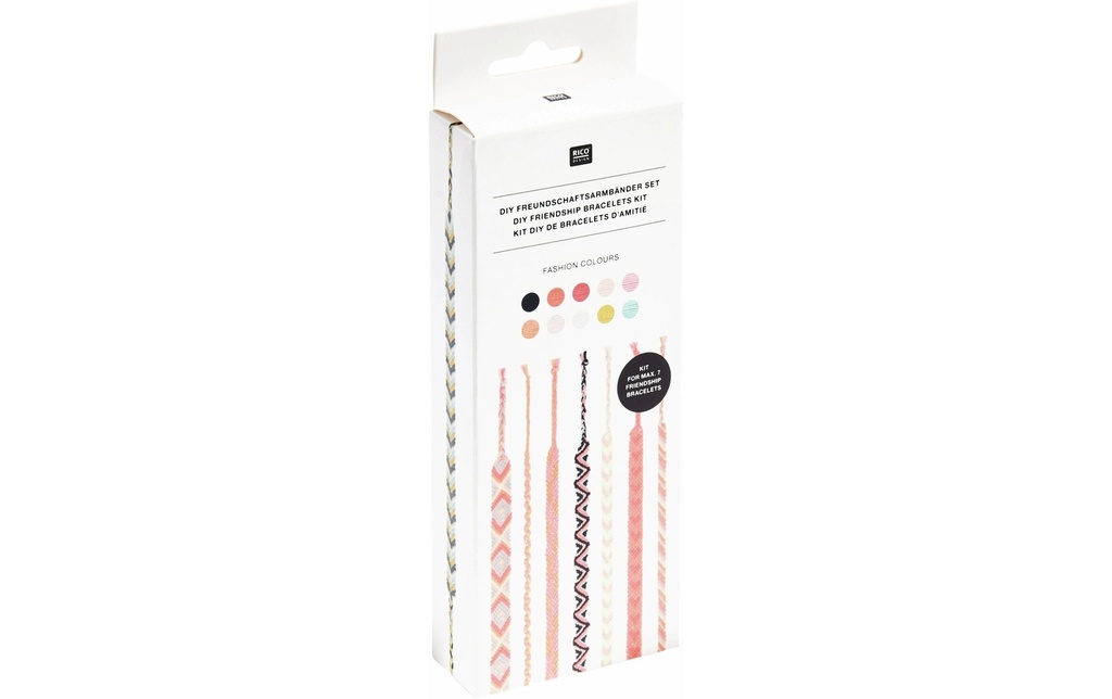 Rico Design DIY Set de bracelets d'amitié Couleurs mode