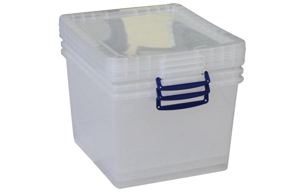 Really Useful Box Boîte de rangement nestbar Transparent, 3 x 33.5 l