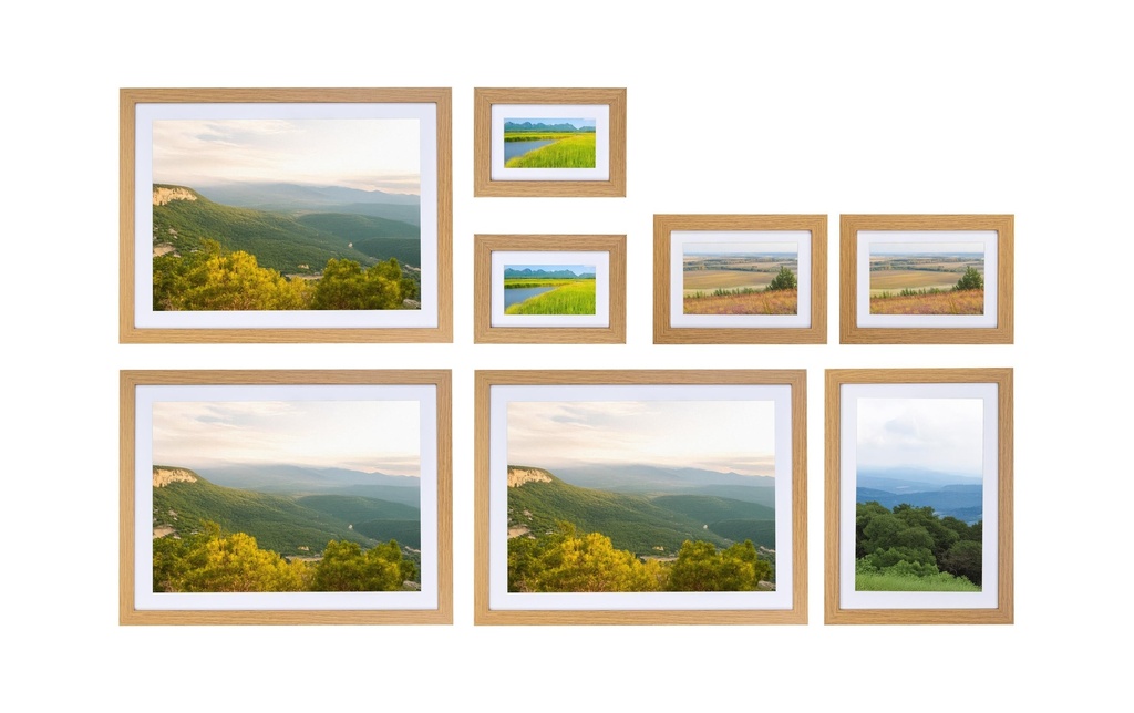 COCON Cadre photo Lot de 8, Naturel