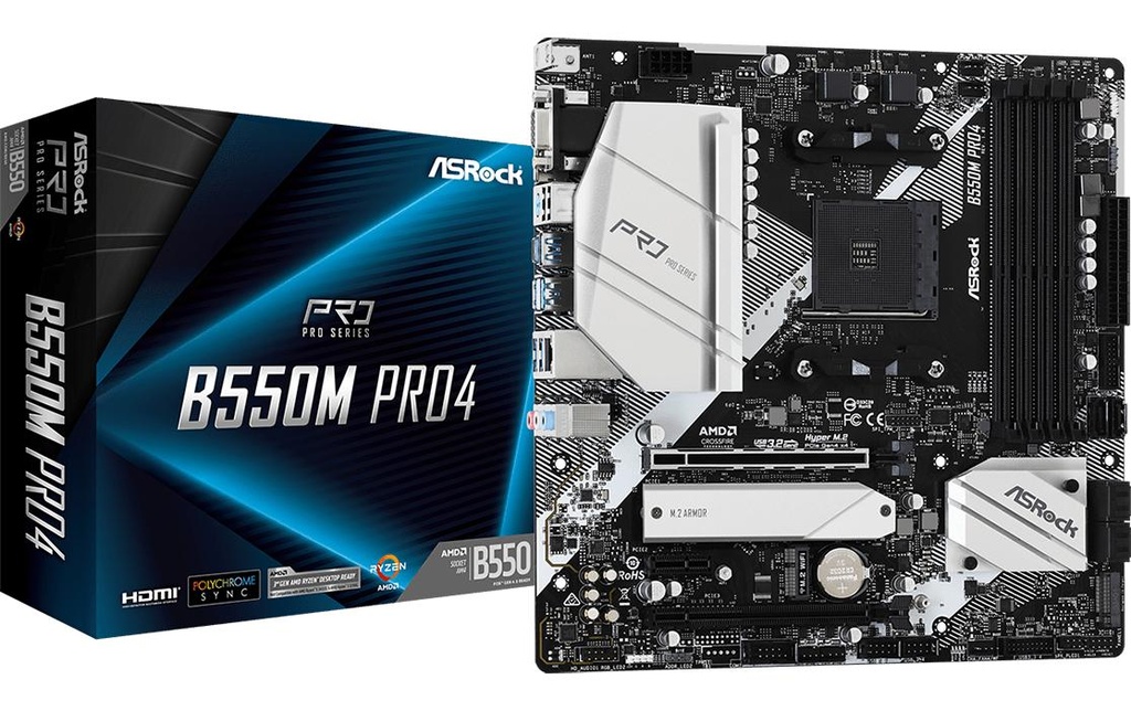 ASRock Carte mère B550M Pro4