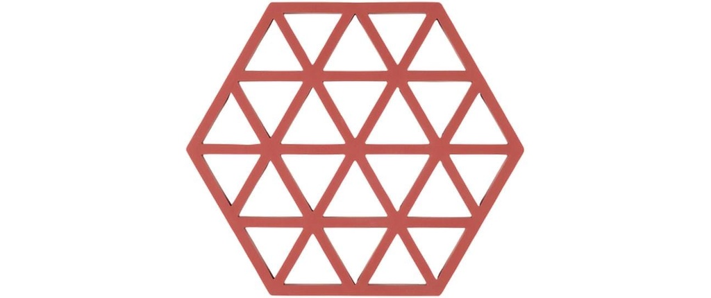Zone Denmark Dessous de plat Triangle Dessous de verre Rouge