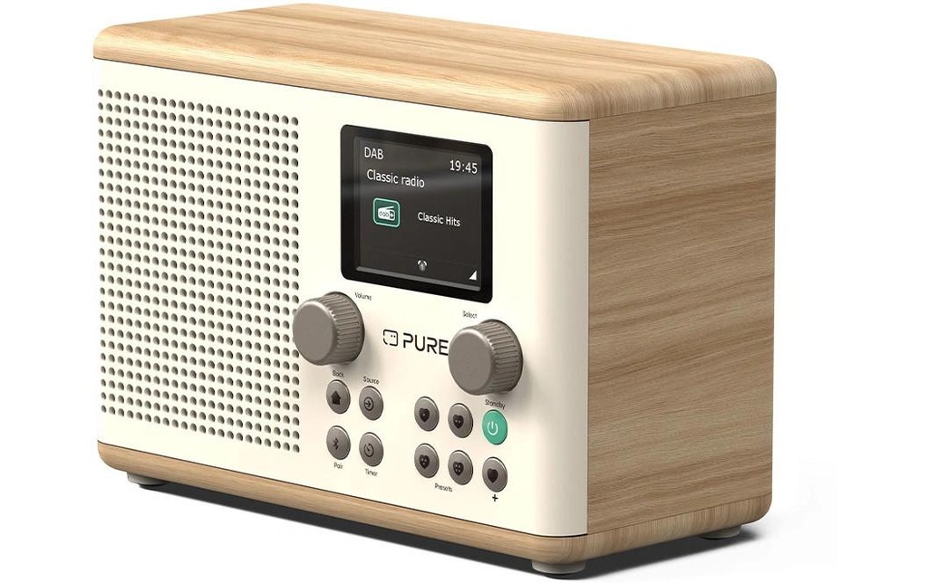 Pure Radio DAB+ Classic H4 Chêne/Blanc
