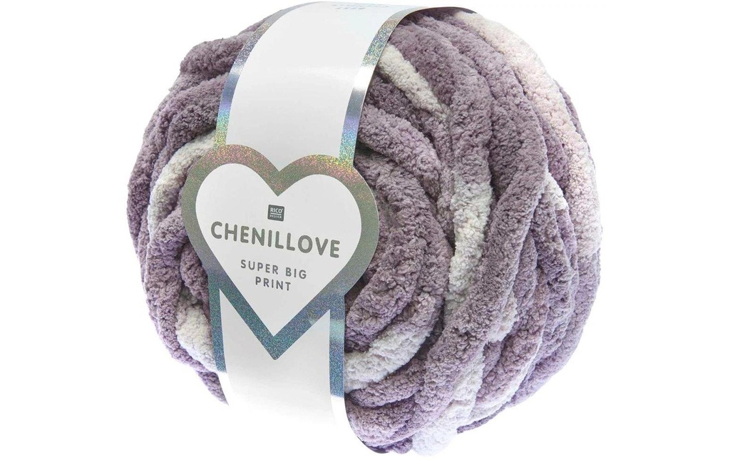 Rico Design Laine Chenillove Super Big Print 300 g, Violet