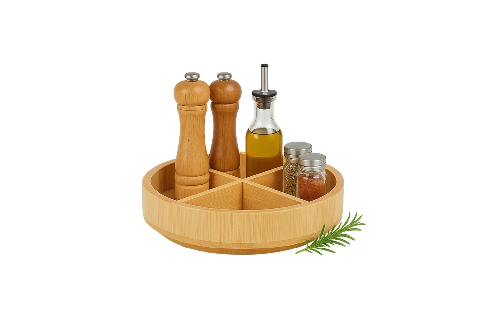 relaxdays Plateau tournant Marron