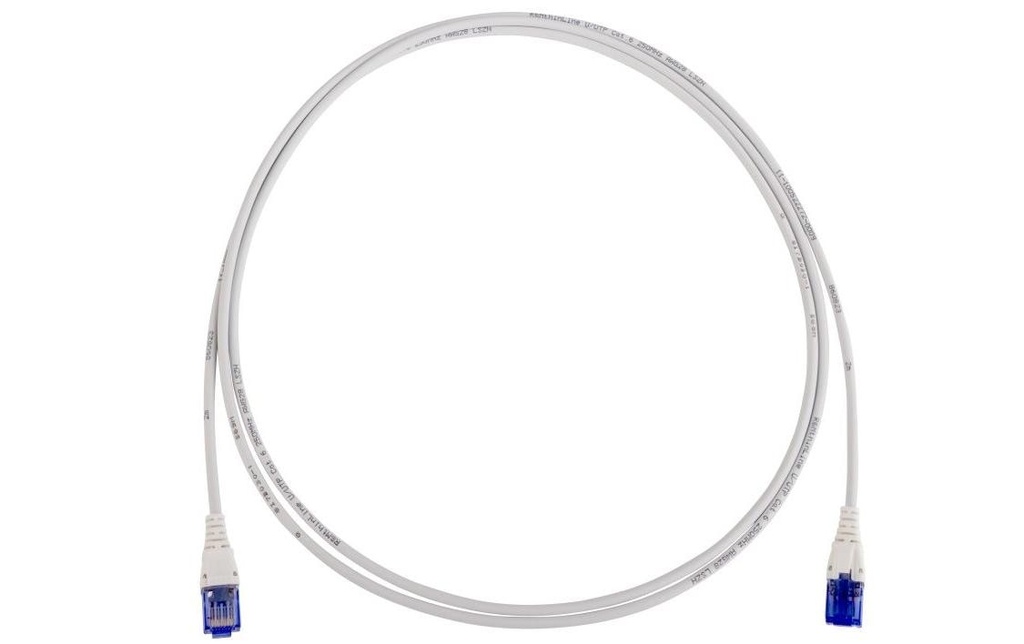 R&M Câble patch thinLine Cat 6, U/UTP, 7.5 m, Gris