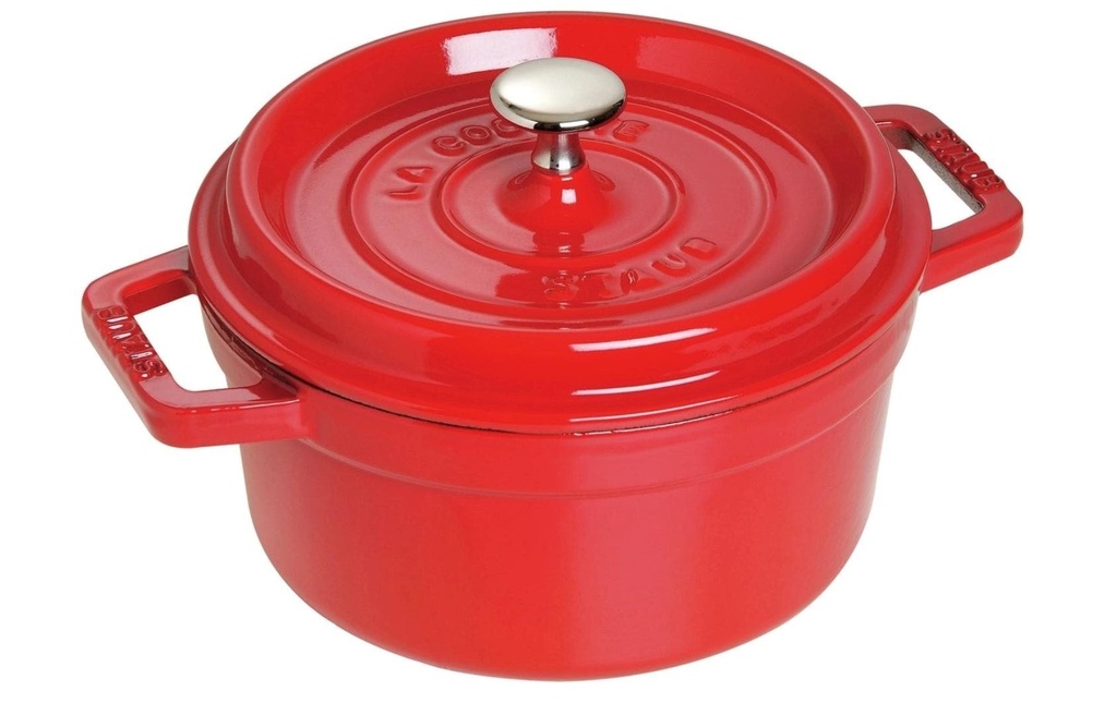 Staub Rôtisseur Cocotte 22 cm, Rouge cerise, 2.6 l