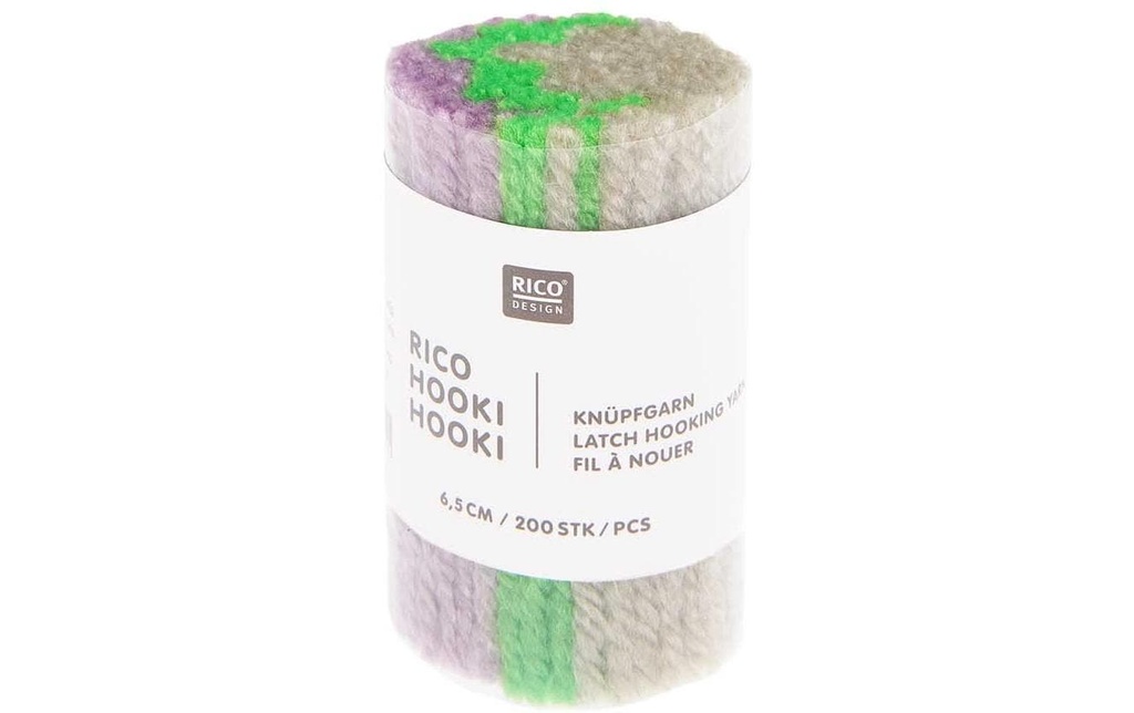 Rico Design Rico Hooki Hooki fil à nouer, marbré Gris perle