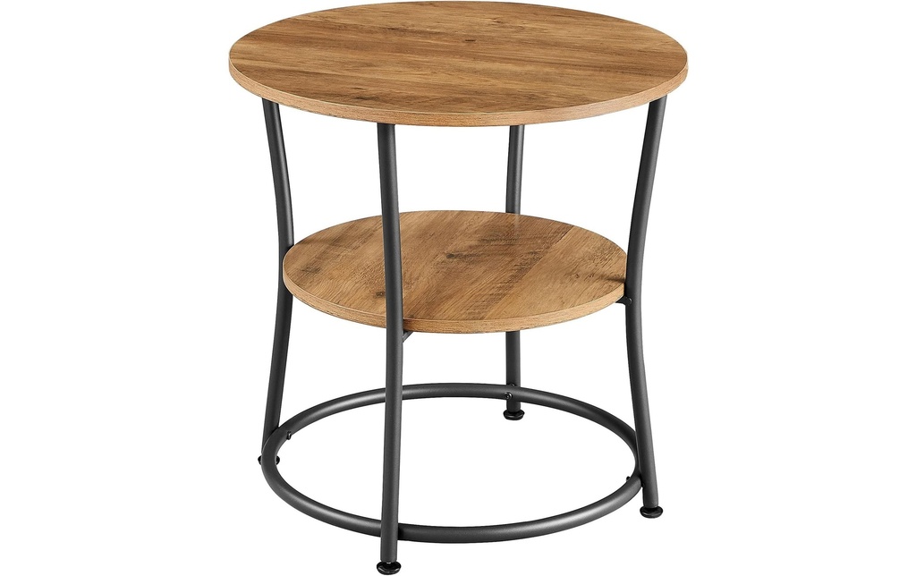 VASAGLE Table d'appoint 54 x 55 cm, brun noyer / noir