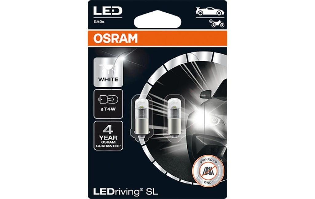OSRAM Témoins lumineux LEDriving SL T4W BA9s Moto/Voiture de tourisme