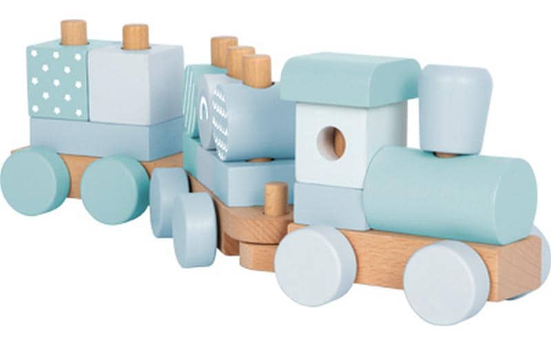 small foot Train en bois Bleu