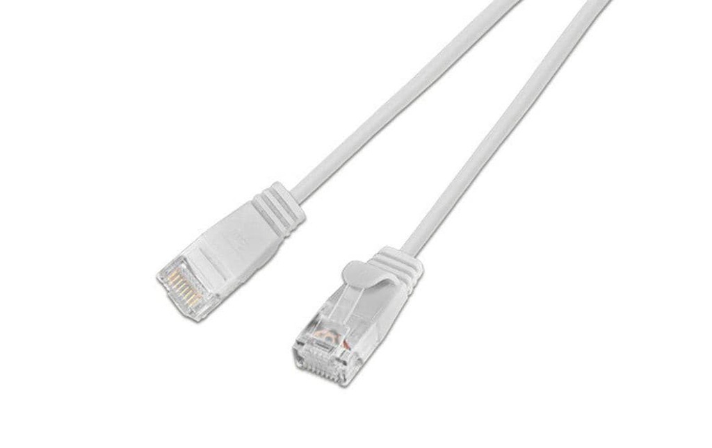 SLIM Câble de raccordement KAT6 Light, rond, U/UTP, Ø 2,8 mm, blanc