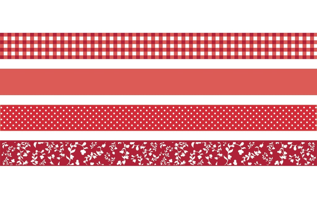 Heyda Ruban Washi Colour Code Red Rouge