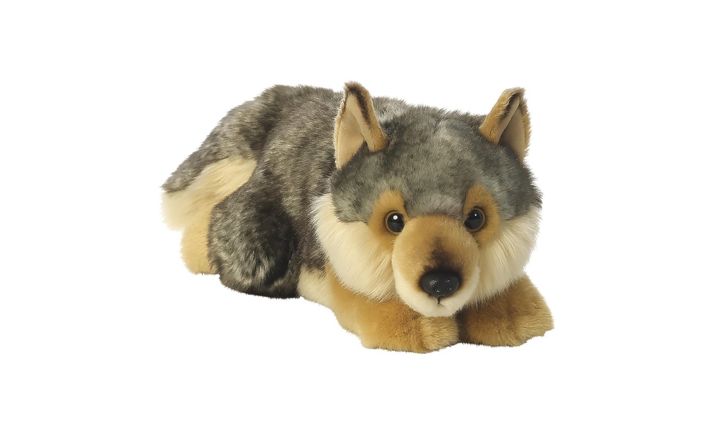 AURORA Peluche MiYoni Wolf Lying 28 cm Peluche loup couché 28 cm