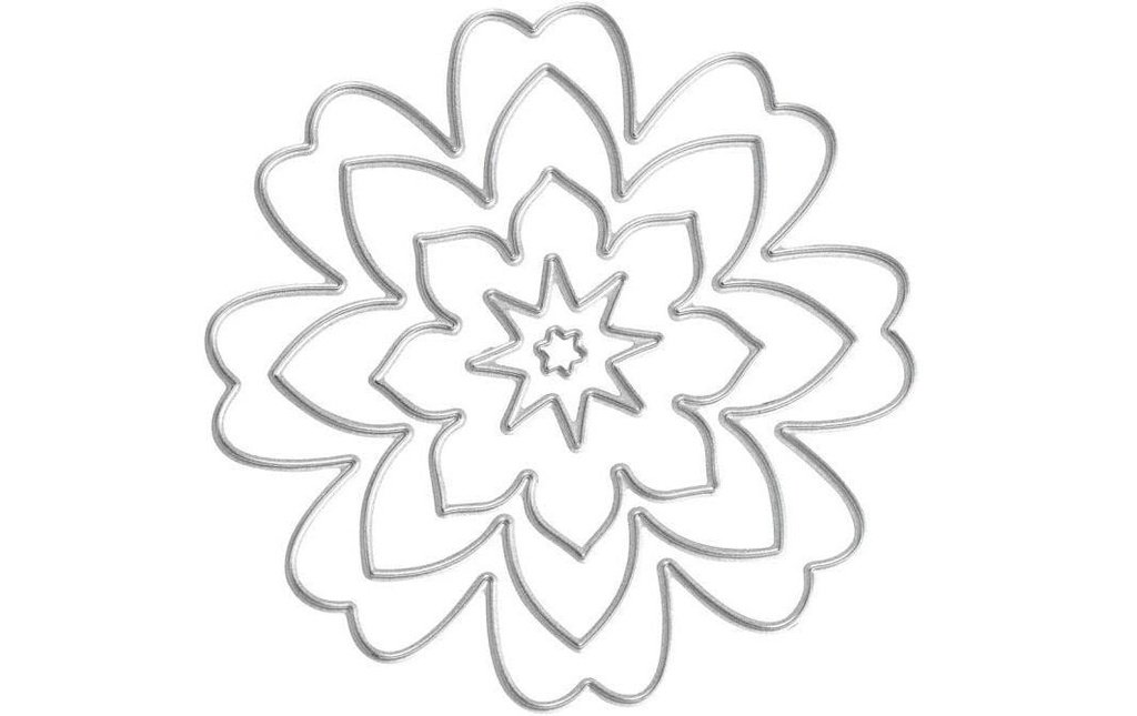Creativ Company Modèle de poinçon 0.5 - 8 cm, fleurs