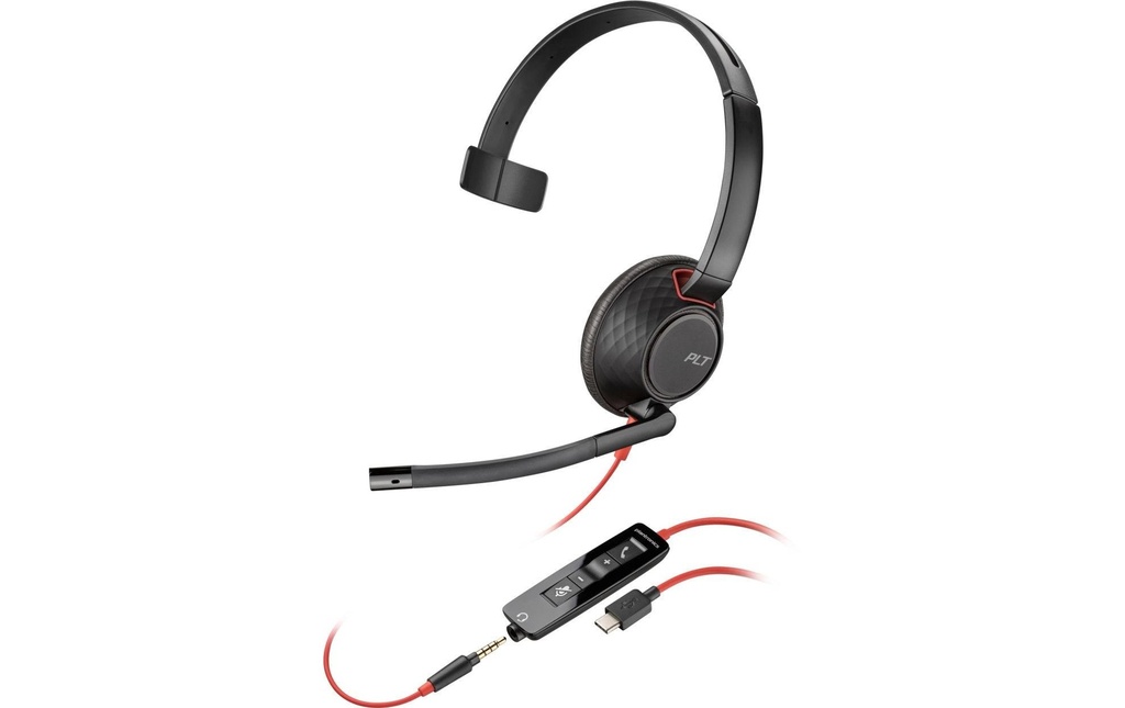 HP Casque avec micro Poly Blackwire 5210 Mono USB-A/C
