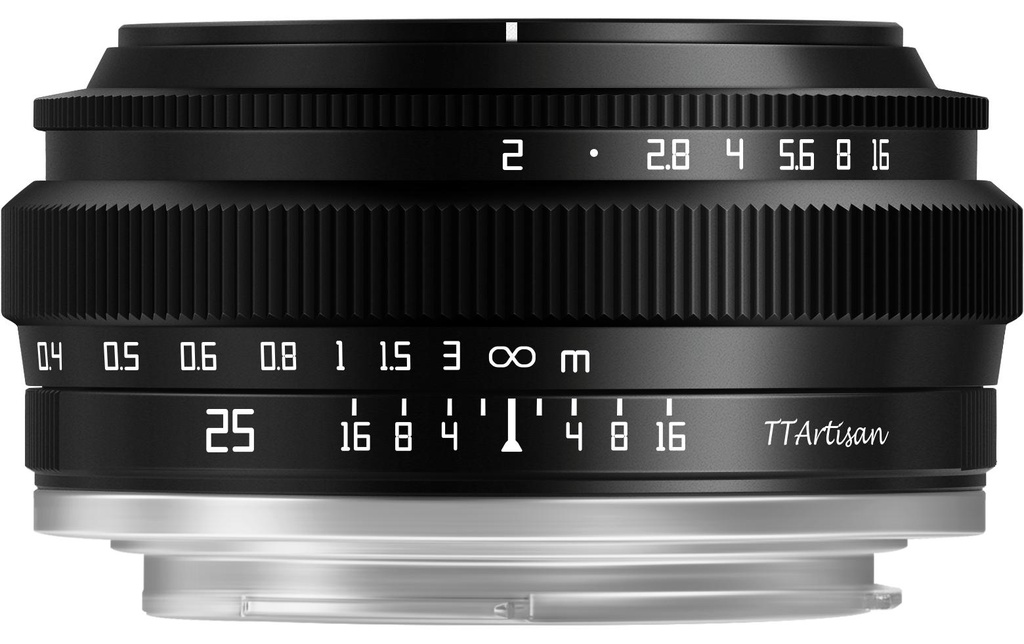 TTArtisan Longueur focale fixe APS-C 25mm F/2 – Sony E-Mount