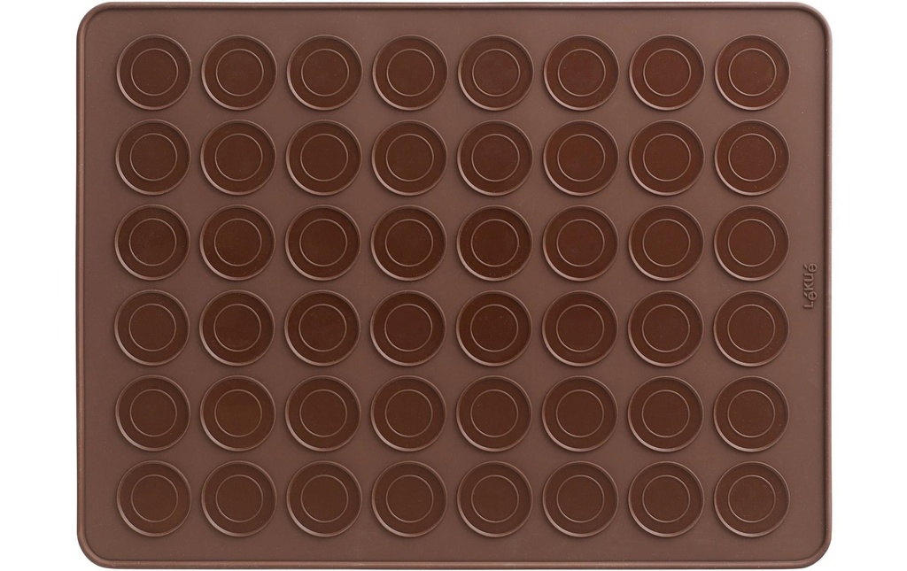 Lékué Tappetino da forno per macaron Silicone, Marron