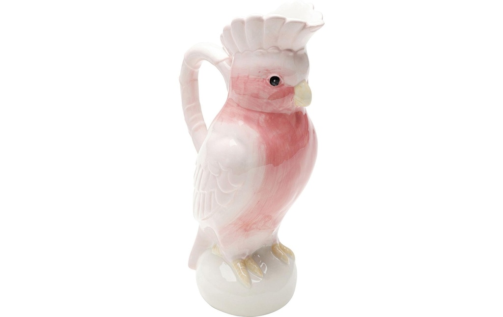 Kare Carafe Exotic Bird 30 cm, 1 l, Rose/Blanc