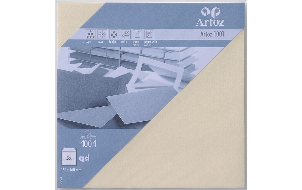 Artoz Enveloppe 1001, 16 x 16 cm, 5 Pièce/s, Chamois