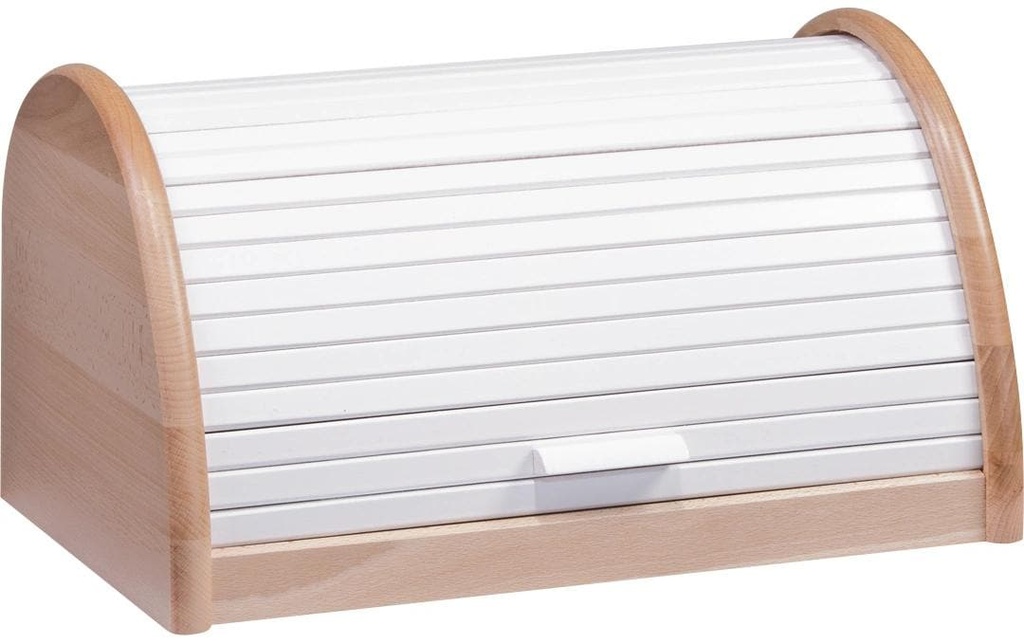 Zeller Present Huche à pain Hêtre, 39 x 25 x 21 cm, blanc