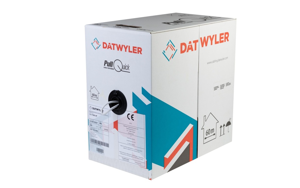 Dätwyler IT Infra Câble de pose CU 7000 4P Home Cat 7, S/FTP, 305 m, Blanc