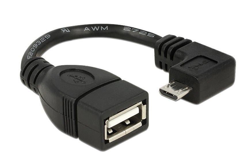 Delock Câble OTG USB  Micro-USB B - USB-A 0.11 m