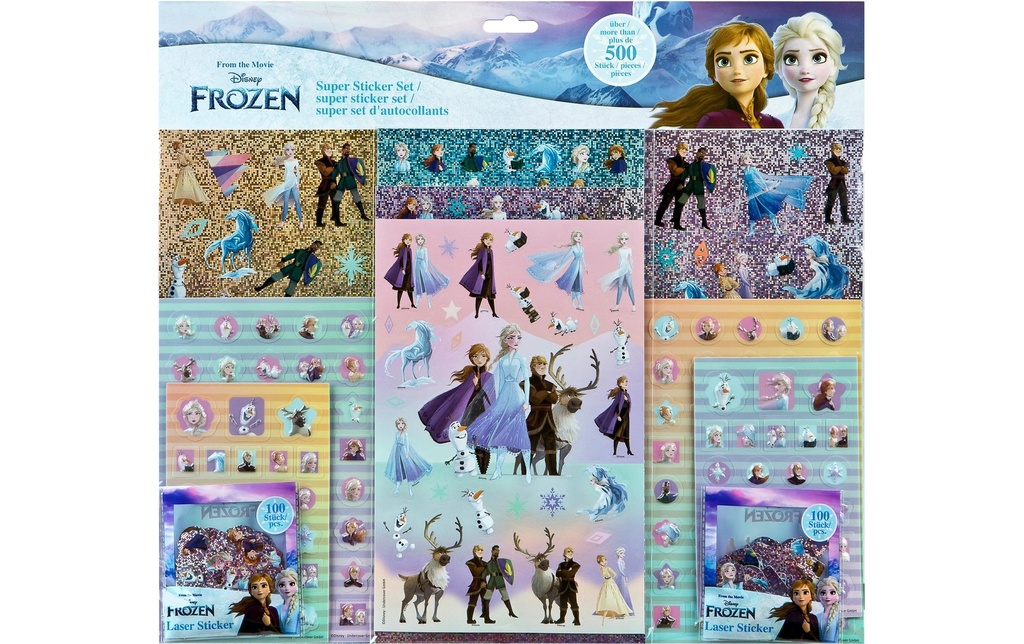 Undercover Autocollant à motif Disney Frozen 500 pièces