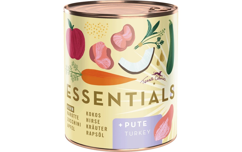 Terra Canis Alimentation humide Essential 8 poulet & dinde, 780 g
