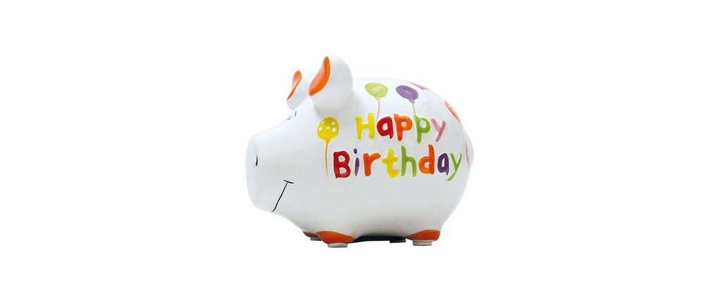 G. Wurm Tirelire Joyeux anniversaire 12.5 x 9 x 9 cm