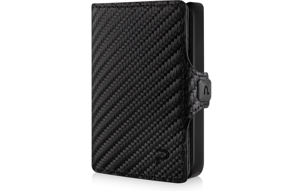 Puristo Portefeuille KLIK Minimal micro porte-monnaie 12 pièces Carbon