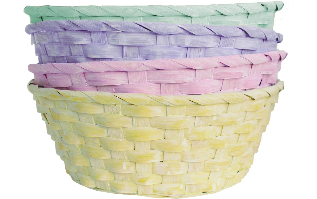 BRAUN + COMPANY Panier Pâques pastel rond