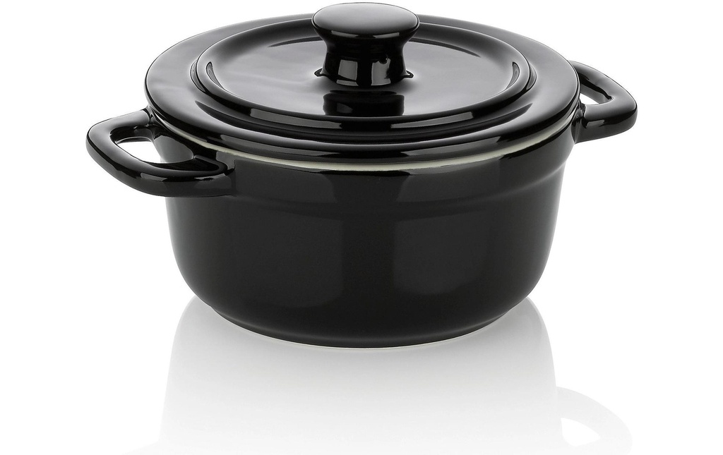 Kela Plat à gratin Malin ∅ 14 cm, Rond, Noir