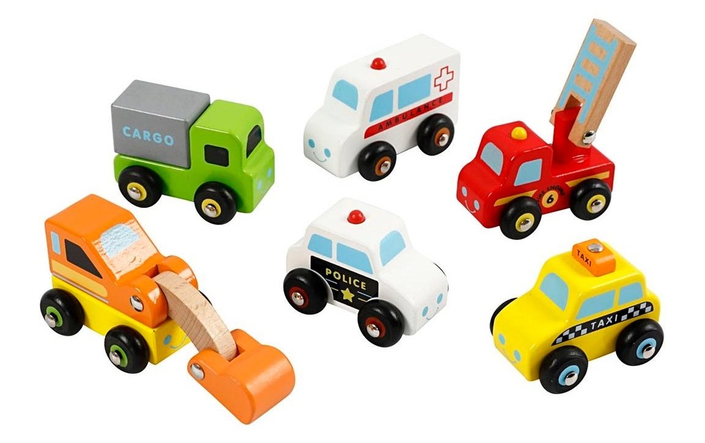 Viga Véhicule jouet Mini-voitures 6 pièces