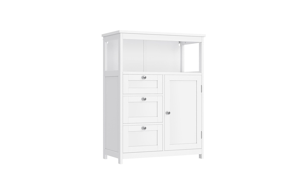 VASAGLE Commode Floor Cabinet, MDF, 60 x 80 cm, blanc