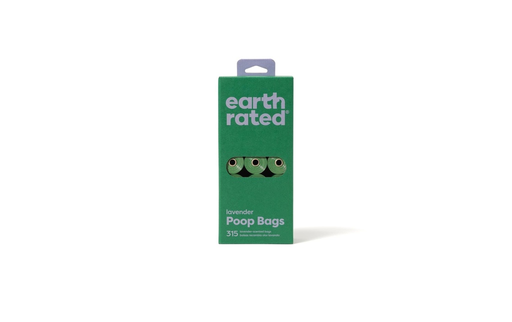 Earth Rated Sac à excréments de chien 21 rouleaux de recharge, 315 pièces, lavande