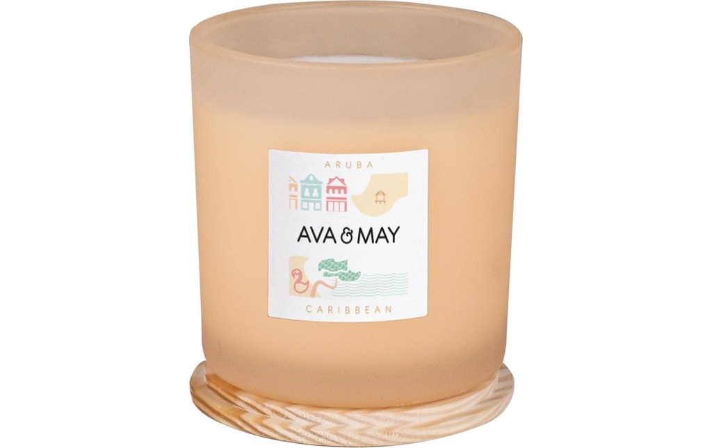 AVA & MAY Bougie parfumée Aruba, 12 x 12.5 cm