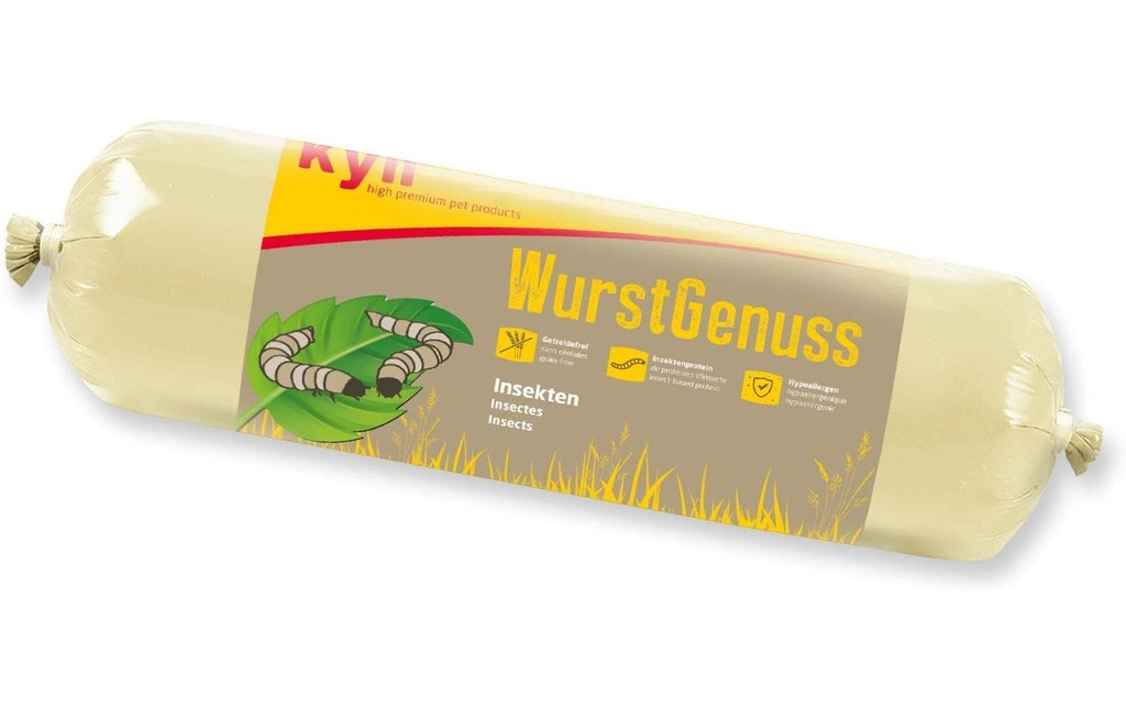 kyli Alimentation humide Le plaisir de la saucisse Insectes, 400 g