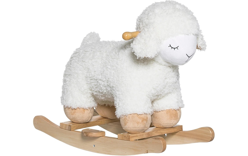 Bloomingville Animal à bascule Mouton de Laasrith Blanc