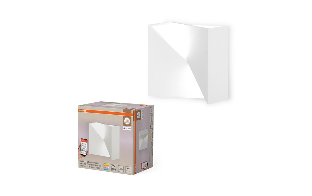 OSRAM Lampe murale SMART+ MATTER Wall Swan Square 200 x 200 mm TW