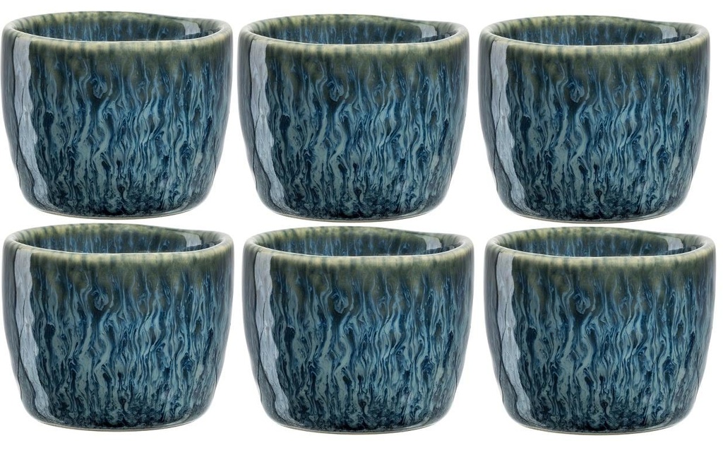LEONARDO Coquetier Matera 6 pièces, Bleu