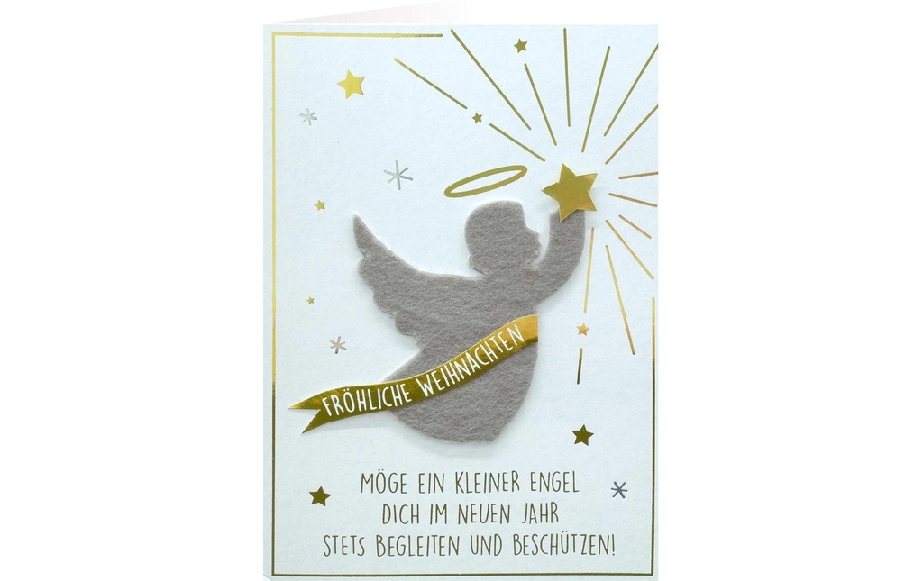 Sheepworld Carte de Noël Ange en feutre 11 x 16 cm