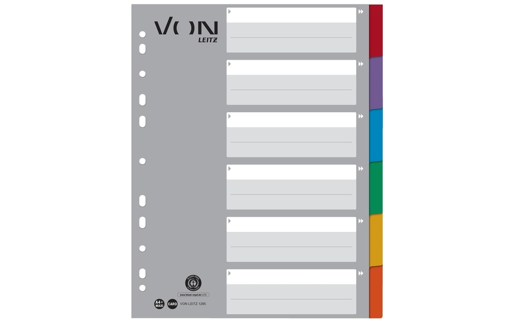 VON Registre 6 onglets, A4, 1-6