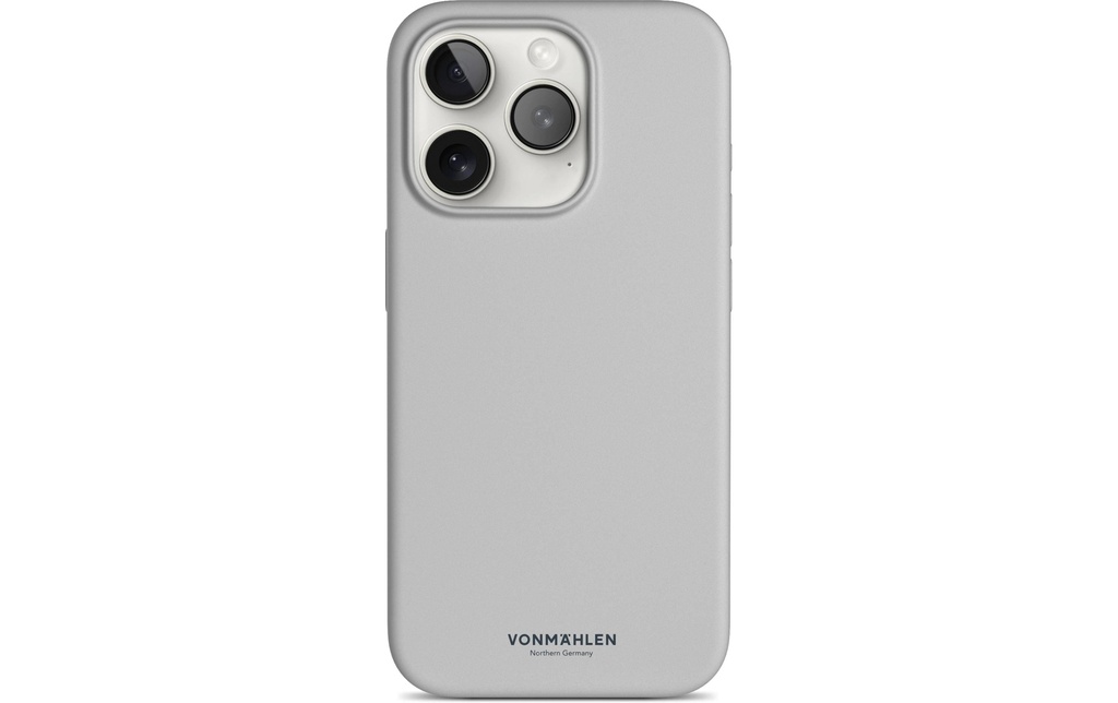 Vonmählen Coque arrière Eco Silicone iPhone 15 Pro Max Light Gray