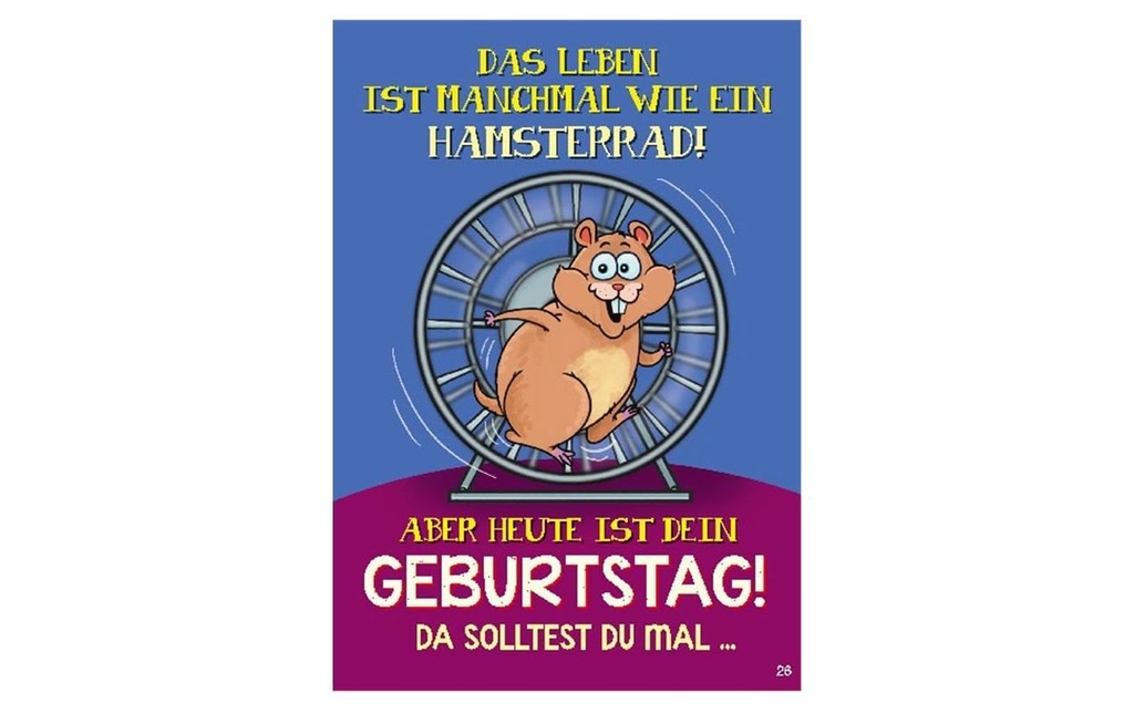 Depesche Carte musicale mobile Anniversaire Roue de hamster