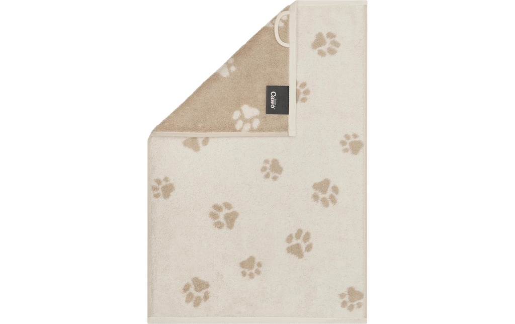 Cawö Serviette pour invité We Love Dogs Paws, 30 x 50 cm, beige