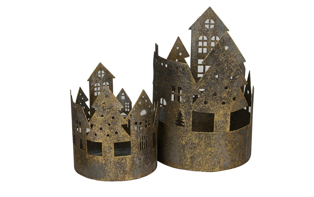 COCON Maison photophore, Lot de 2